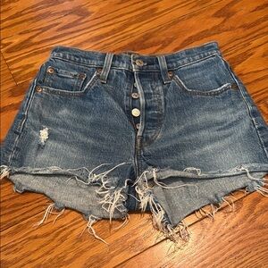 Levi's Blue Jean Shorts Vintage Distressed